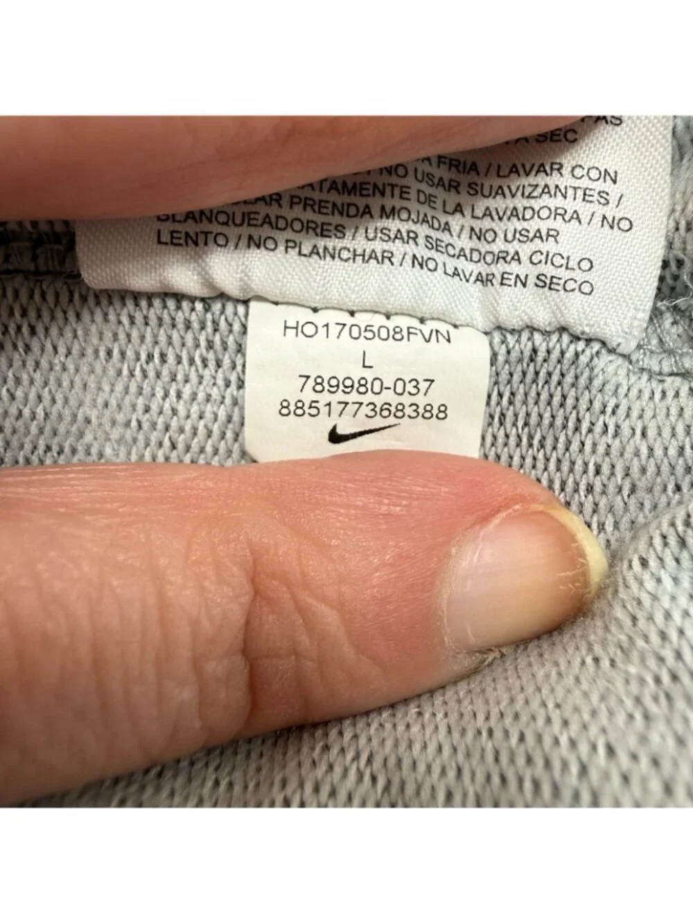 Nike Touch Fleece Training Pants Men L Gray Tapered 32